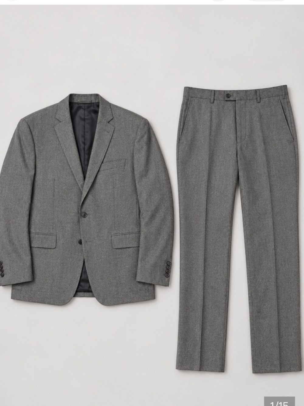 MICHAEL KORS Mens Gray Single Breasted, Wool Blend Blazer 38R and pants 31W set